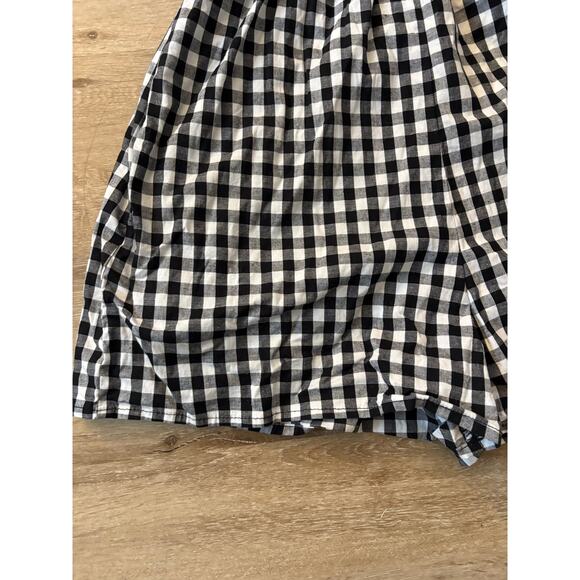 Anthropologie Self Contrast Amadi Gingham Puff Sleeve Romper - Picture 4 of 8